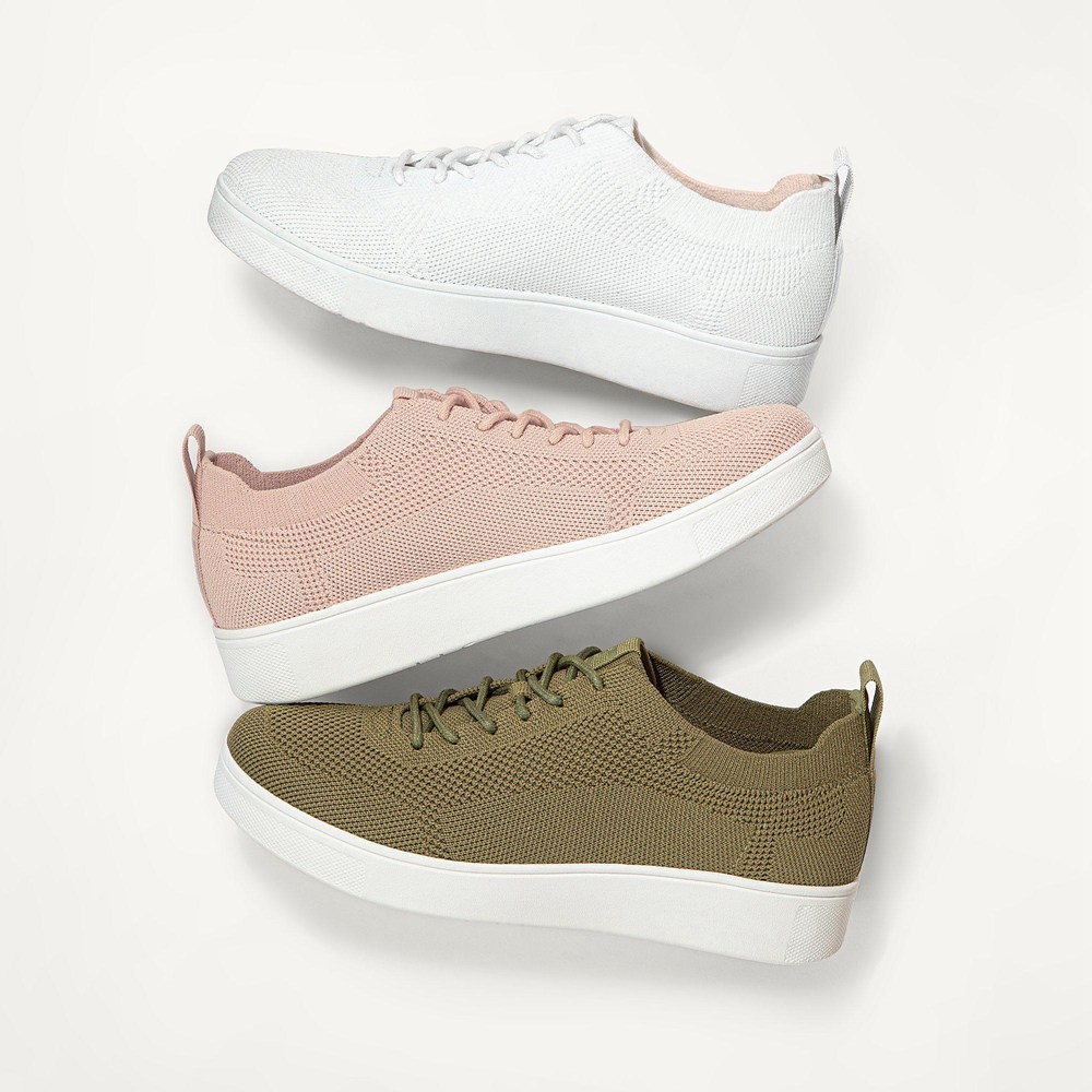 Fitflop Womens Sneakers - Rally Airyknit - Olive Green - 619-KBWFLZ